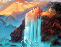 Пазл Кони из волос