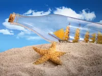 Пазл Корабль в бутылке