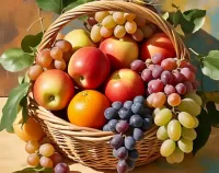 Пазл Корзина с фруктами 