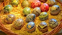 Пазл Корзина с крашенками
