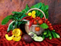 Пазл Корзина с овощами