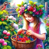 Пазл Корзина с ягодой