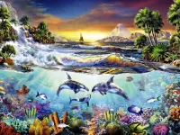 Пазл Косатки под водой