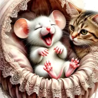 Пазл Кошка и мышка