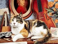 Пазл Кот меломан