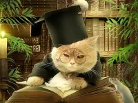 Пазл Кот ученый