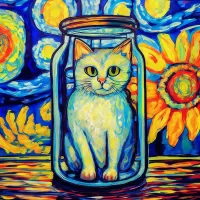 Пазл Кот в банке
