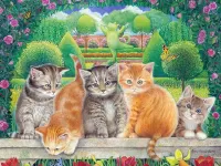Пазл Котята в парке