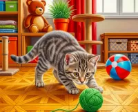 Пазл Котёнок и клубок