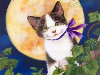Пазл Котёнок с бантиком