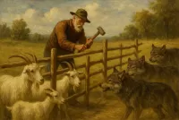 Пазл Козы и волки