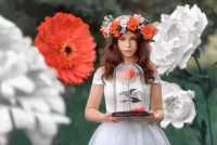 Пазл Красавица с розой