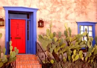 Пазл Красная дверь
