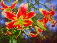 Пазл Красные лилии