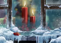 Пазл Новогодние свечи