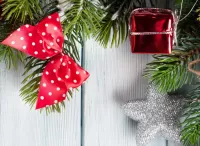 Пазл Красный бант в горошек