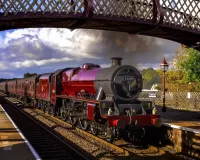 Пазл Красный поезд