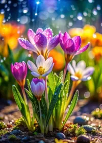 Пазл крокусы 