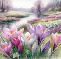 Пазл Крокусы