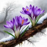 Пазл Крокусы