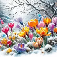 Пазл Крокусы