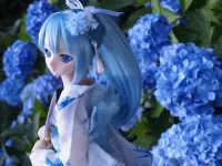 Пазл Кукла в гортензиях