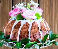 Пазл Кулич с розами