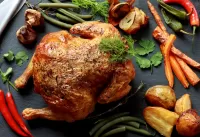 Пазл Курица с овощами 