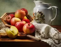 Пазл Кувшин и яблоки