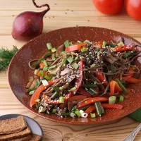 Пазл Лапша с фасолью