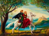 Пазл Леди и рыцарь