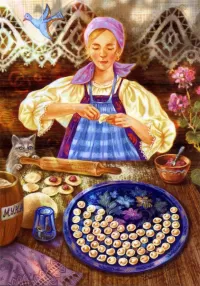 Пазл Лепка пельменей