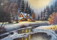 Пазл Лесная избушка