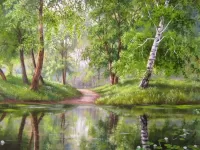 Пазл Лесное озеро