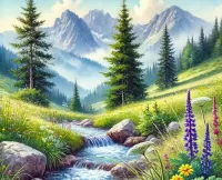 Пазл Летний пейзаж 