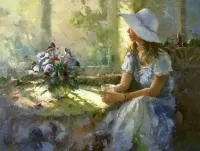 Пазл Летним днём у окна