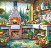 Пазл Летняя кухня
