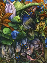 Пазл Лилия и птицы