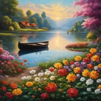 Пазл Лодка на воде
