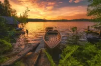 Пазл Лодки на воде