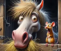 Пазл Лошадь и крыса