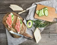 Пазл Лосось и авокадо