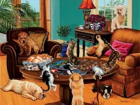 Пазл Любители пазлов