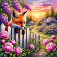 Пазл Любопытный лисенок