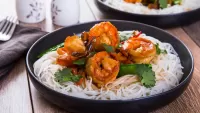 Пазл Макароны с креветками 