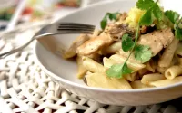 Пазл макароны с мясом