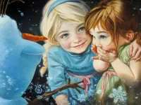 Пазл Малышки Эльза и Анна