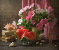 Пазл Мальва и арбуз