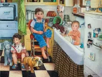 Пазл Мамы нет дома