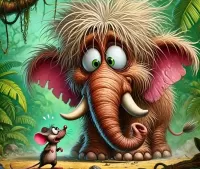 Пазл Мамонт и мышь